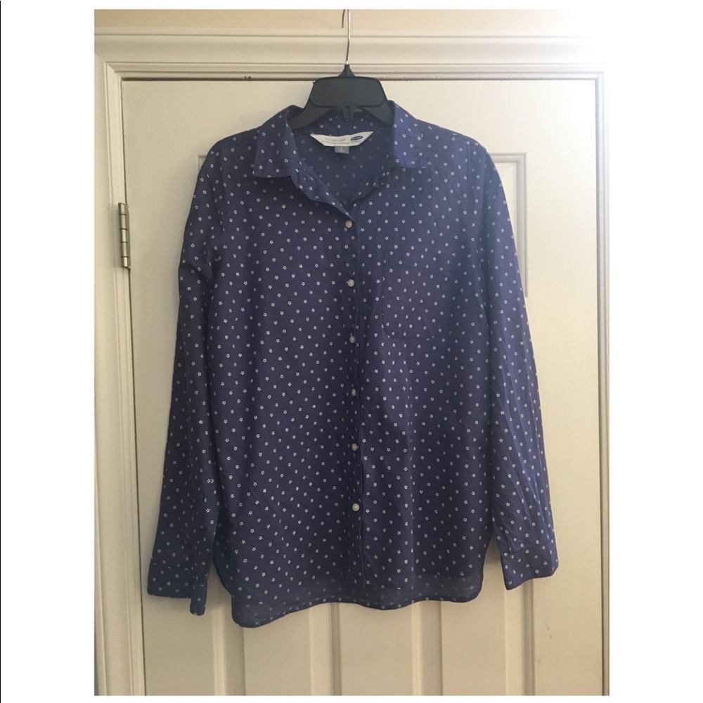 Old Navy Flower-Patterned Button Down